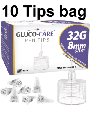 Gluco-Care Pen Tip - 32G, 5/16 (8mm)