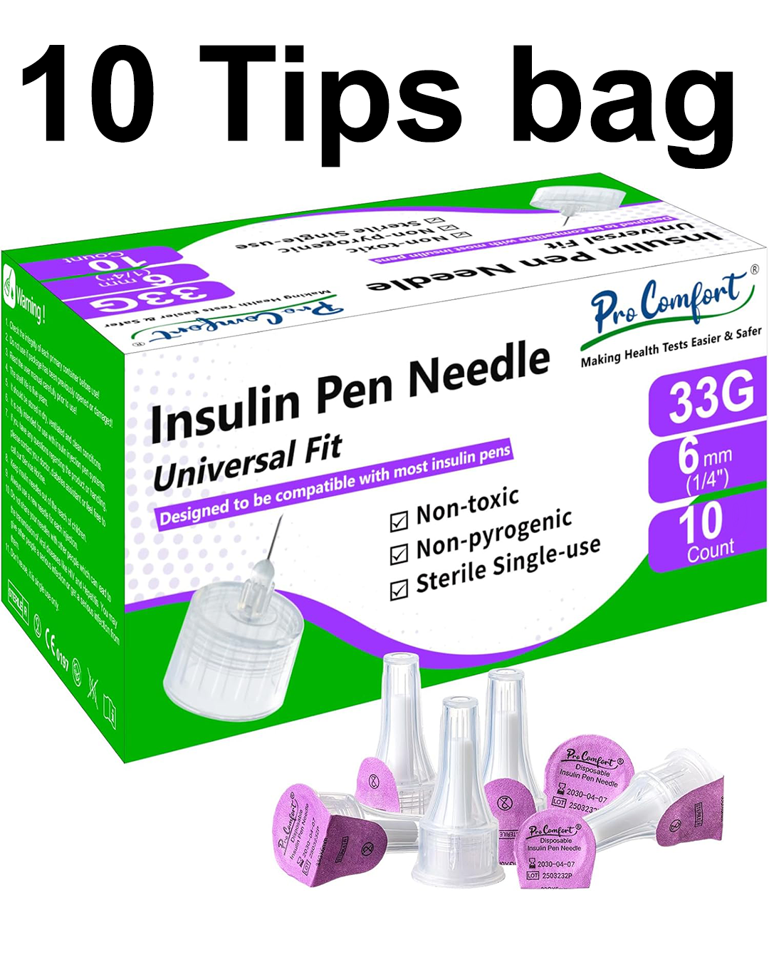 ProComfort Pen Tip - 33G, 1/4" (6mm)